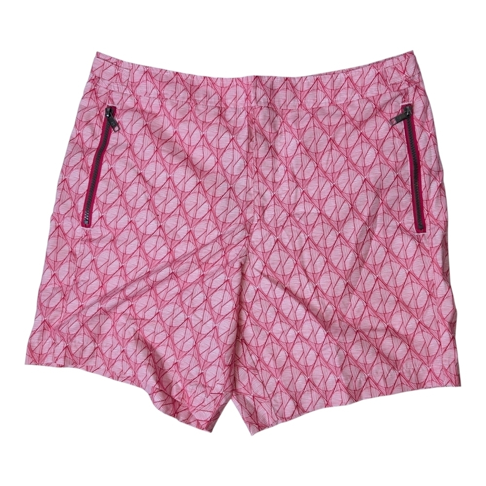 Ted Baker London Kloch Geometric Swim Shorts Pink Size 3 M Tailored NWT Resort